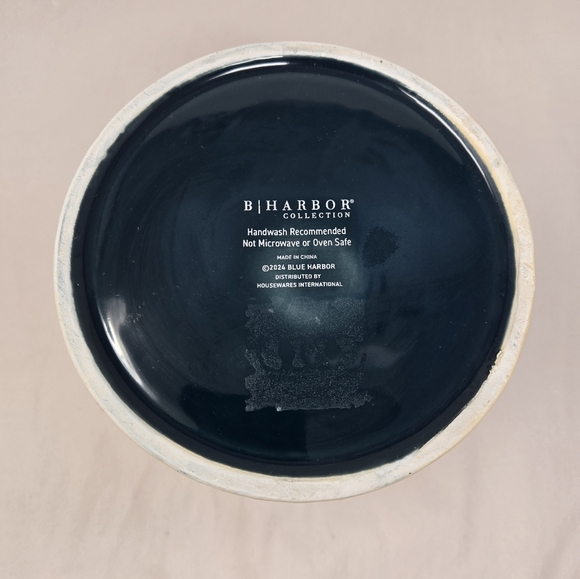 B/Harbor Collection Pottery Green Beige Ceramic Planter Decoration 7x6 20-Round - Picture 6 of 10